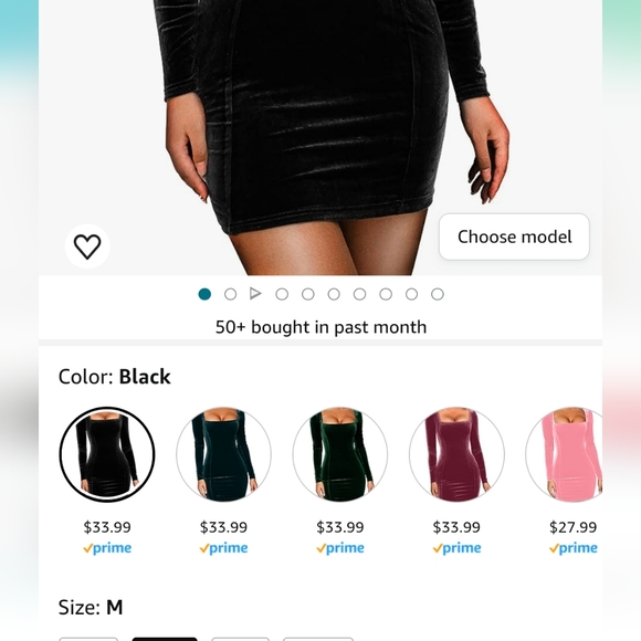 Womens black mini dress - Picture 2 of 3